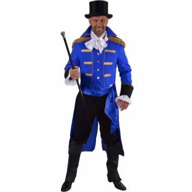 Blauwe baron verkleed jas heren carnavalskleding Den Bosch