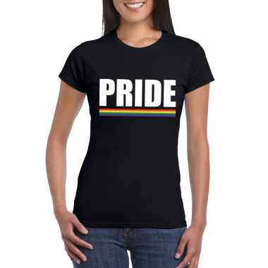 Gay pride lesbo shirt zwart pride dames carnavalskleding den bosch