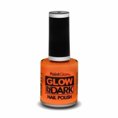 Glow dark nagellak oranje carnavalskleding den bosch