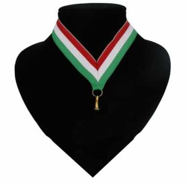 Lint een medaille rood, wit groen carnavalskleding Den Bosch