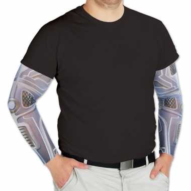 Robot verkleed/feest tattoosleeves volwassenen carnavalskleding den b