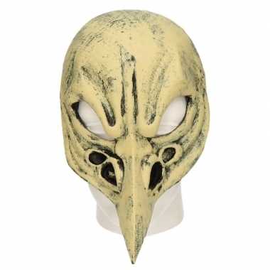 Vogel schedel horror/halloween masker latex carnavalskleding den bosch