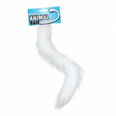 Witte dierenstaart riem carnavalskleding Den Bosch