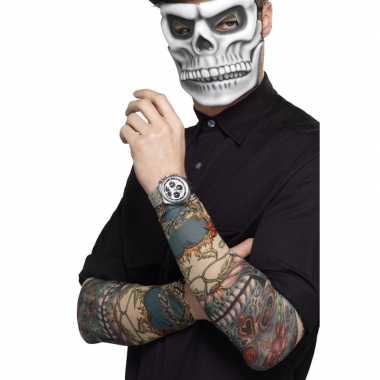 X tattoo sleeves day of the dead volwassenen carnavalskleding den bos