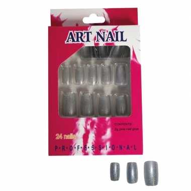 Zilveren kuntnagels glittertjes carnavalskleding Den Bosch