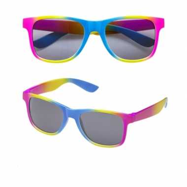 Zomerse zonnebril multi color carnavalskleding Den Bosch