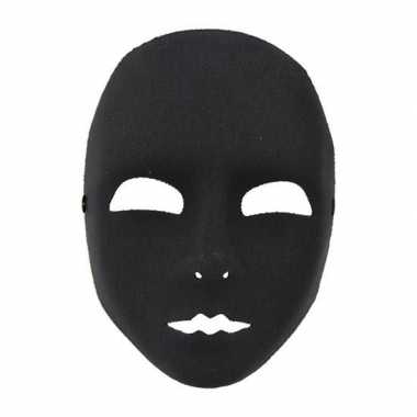 Zwart masker kunstof carnavalskleding Den Bosch
