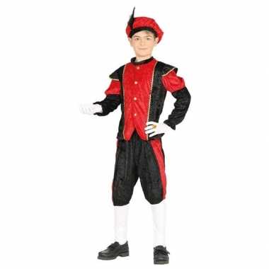 Sinterklaas thema carnavalskleding/carnavalskleding zwart rood kinder