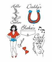 Carnavalskleding amy winehouse tattoo set stuks