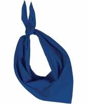 Carnavalskleding blauwe basic bandana hals zakdoeken sjaals shawls volwassenen