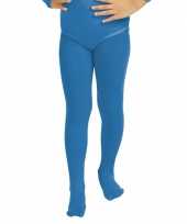 Carnavalskleding blauwe kinder panty bij body