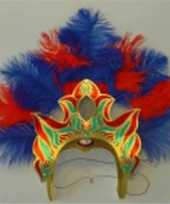 Carnavalskleding caribe hoofdtooi goud