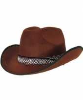 Carnavalskleding cowboy hoeden bruin volwassenen