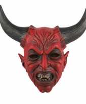 Carnavalskleding duivel horror halloween masker latex