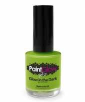 Carnavalskleding feest party nagellak glow the dark groen ml glanzend glimmend
