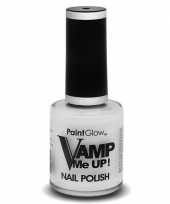 Carnavalskleding feest party nagellak mat wit ml