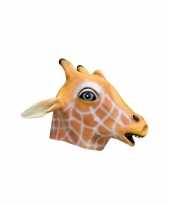 Carnavalskleding giraffe dierenkop masker