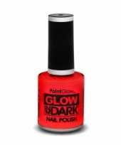 Carnavalskleding glow dark nagellak rood