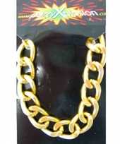 Carnavalskleding gouden gangster armbanden