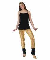Carnavalskleding gouden rock roll legging gaten
