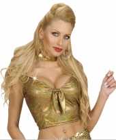 Carnavalskleding gouden topjes dames