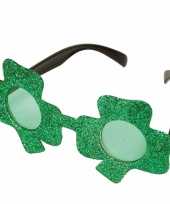 Carnavalskleding groene bril klavertje drie