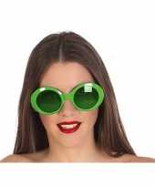 Carnavalskleding groene dames verkleedbril