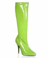 Carnavalskleding groene hoge dames laarzen