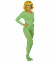 Carnavalskleding groene panty bij body