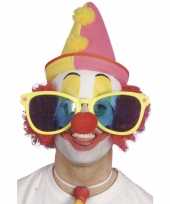 Carnavalskleding grote clownsbril