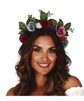 Carnavalskleding hippie flower power bloemen tiara dames 10162908