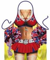 Carnavalskleding keukenschorten cheerleader