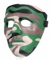 Carnavalskleding legerprint masker