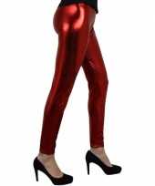 Carnavalskleding legging metallic rood