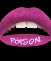 Carnavalskleding lipstickers roze poison