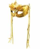 Carnavalskleding luxe oogmasker goud