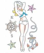 Carnavalskleding matroos pin up girl tattoos vel