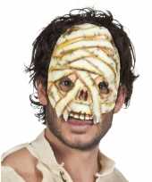 Carnavalskleding mummie gezichtsmasker volwassenen