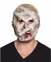 Carnavalskleding mummie hoofdmasker latex