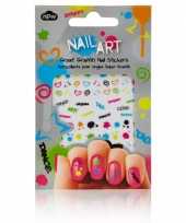 Carnavalskleding nagel decoratie sticker set graffiti