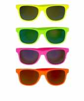 Carnavalskleding neon gekleurde zonnebril