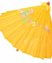 Carnavalskleding oranje gele parasol chinees aziatisch oosters