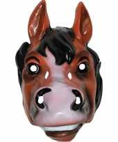 Carnavalskleding paarden masker bruin volwassenen