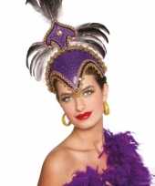 Carnavalskleding paarse tooi hoofd