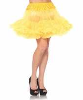 Carnavalskleding petticoat luxe geel dames