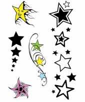 Carnavalskleding plak sterren tattoo sets stuks