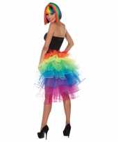 Carnavalskleding regenboog tutu dames