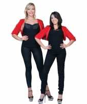 Carnavalskleding rode nepbonten jasje dames