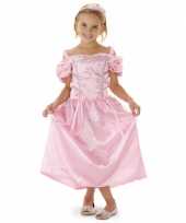 Carnavalskleding roze lange prinsessen jurk meisjes