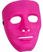 Carnavalskleding roze maskers